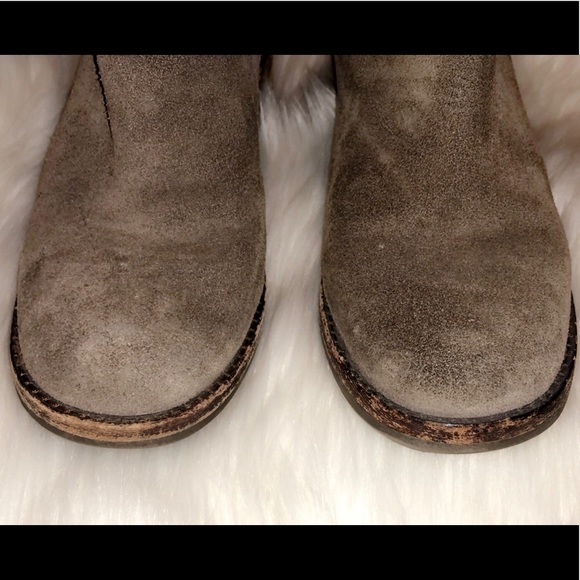 SAM EDELMAN Gray Suede Heel Ankle Booties - Picture 4 of 6